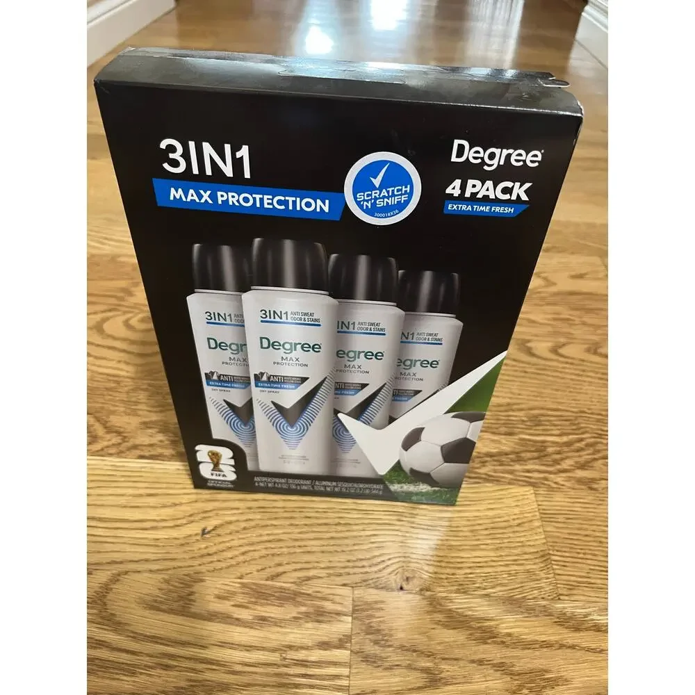 Degree Max Protection Men 3-in-1 Antiperspirant Spray, 12 Cans (3x4) Exp 01/28